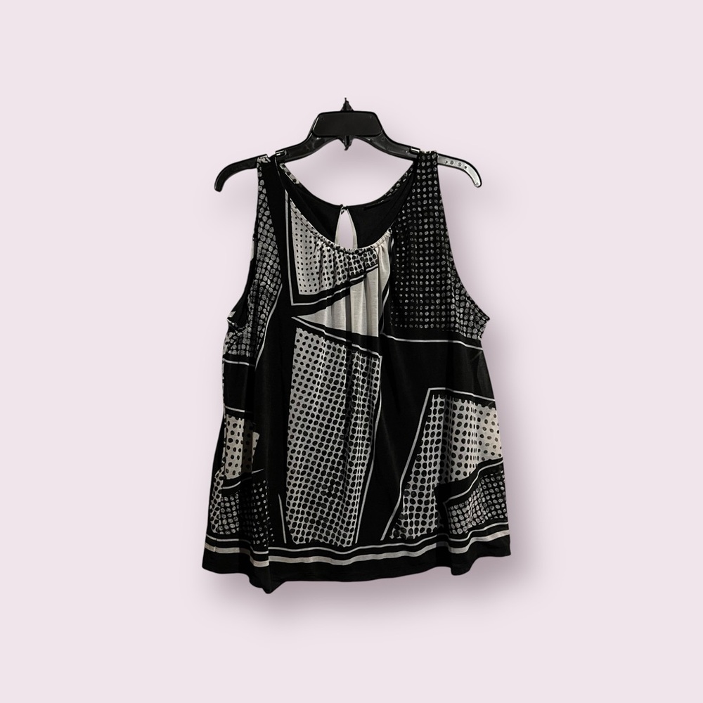 Apt 9 Women’s Geometric Black and White Tank/Blouse Size XL